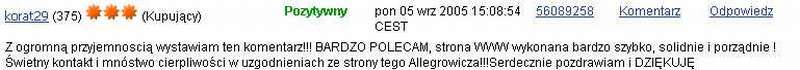 komentarz Allegro